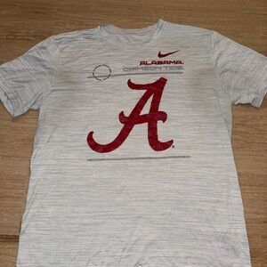 Nike Men's Gray and crimson Alabama T-Shirt